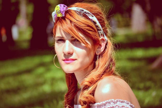 Woman Wearing Headband Photo