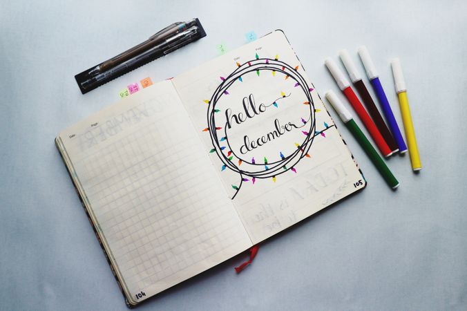 Writings On A Planner Photo