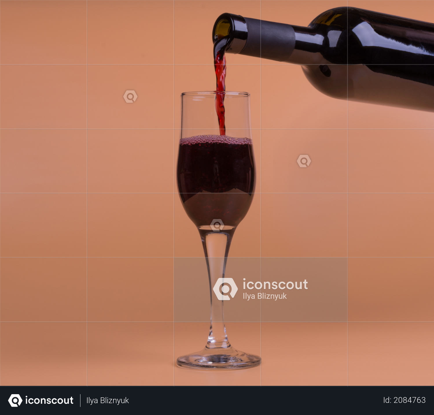 Download Premium A Bottle Of Red Wine In A Wooden Box And Two Empty Glasses Photo Download In Png Jpg Format PSD Mockup Templates