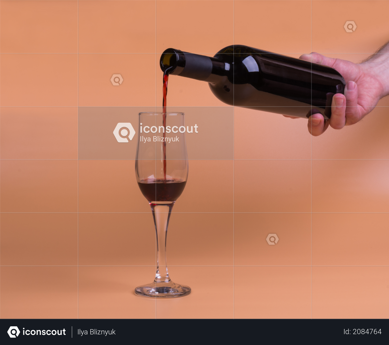 Download Premium A Bottle Of Red Wine In A Wooden Box And Two Empty Glasses Photo Download In Png Jpg Format PSD Mockup Templates