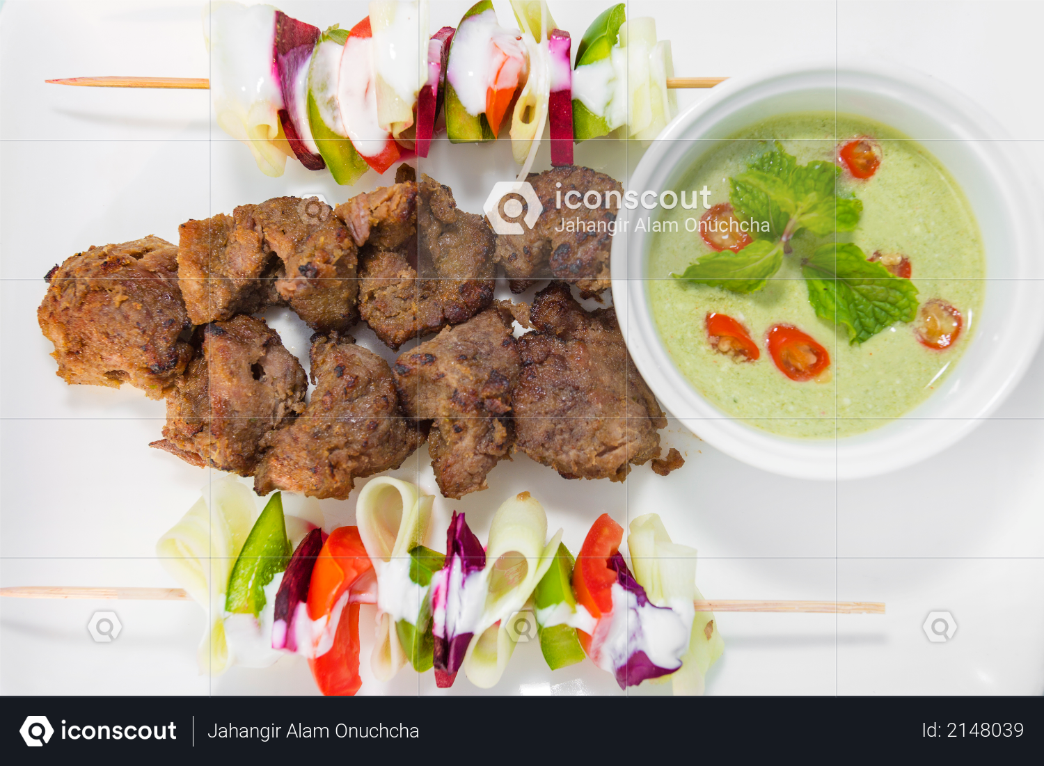 Afgan kebab , it was a Afghanistan traditional recipes Photo