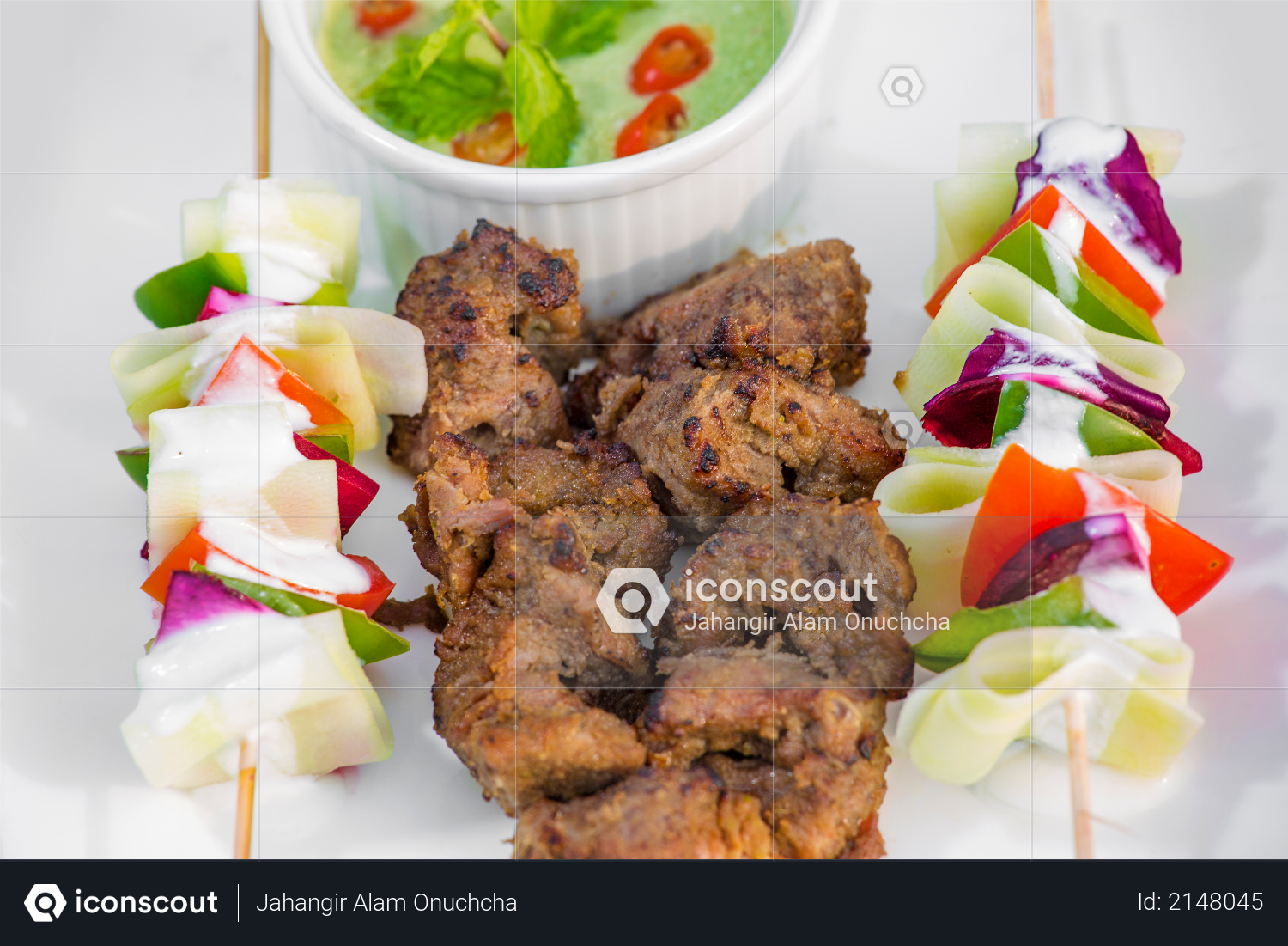 Afgan kebab , it was a Afghanistan traditional recipes Photo