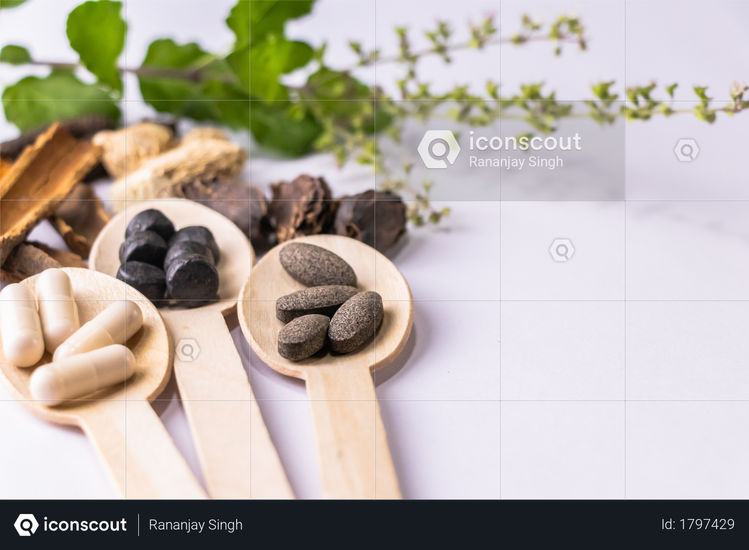 premium ayurvedic medicine concept close up shot of ayurvedic medicine tablets and capsules in wooden spoons with assorted indian spices and tulsi on white background photo download in png jpg format premium ayurvedic medicine concept close up shot of ayurvedic medicine tablets and capsules in wooden spoons with assorted indian spices and tulsi on