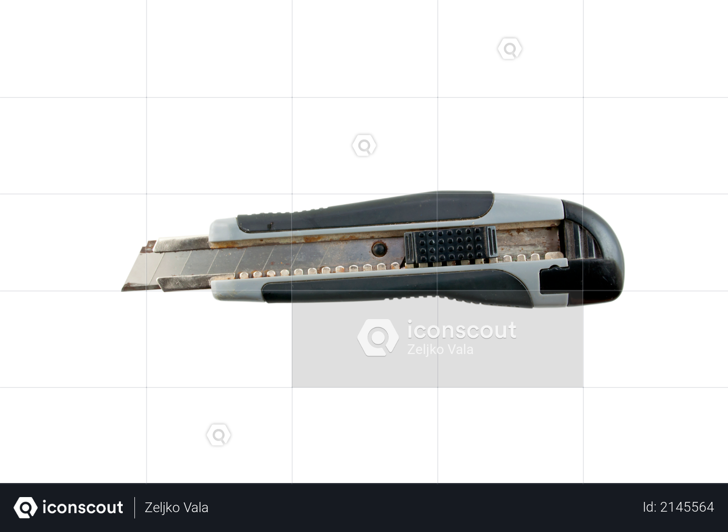 Cutter knife isolated on white background Photo