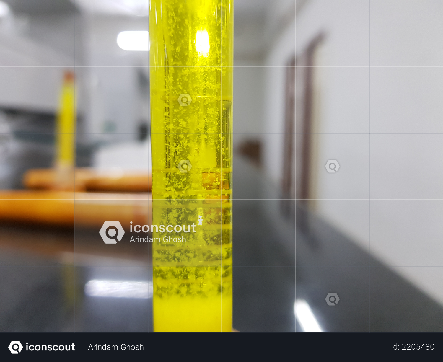 Download Premium Graduated Glass Tube With Yellow Solution In A Chemistry Laboratory Photo Download In Png Jpg Format Yellowimages Mockups