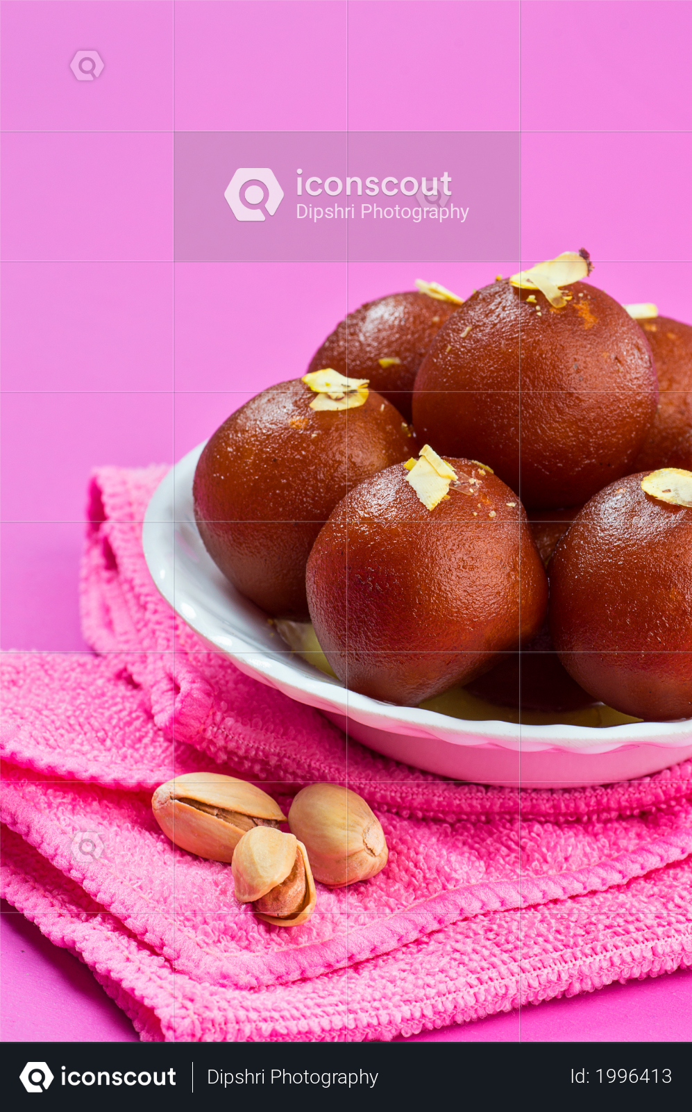 premium gulab jamun indian dessert in white bowl with napkin over pink background photo download in png jpg format iconscout