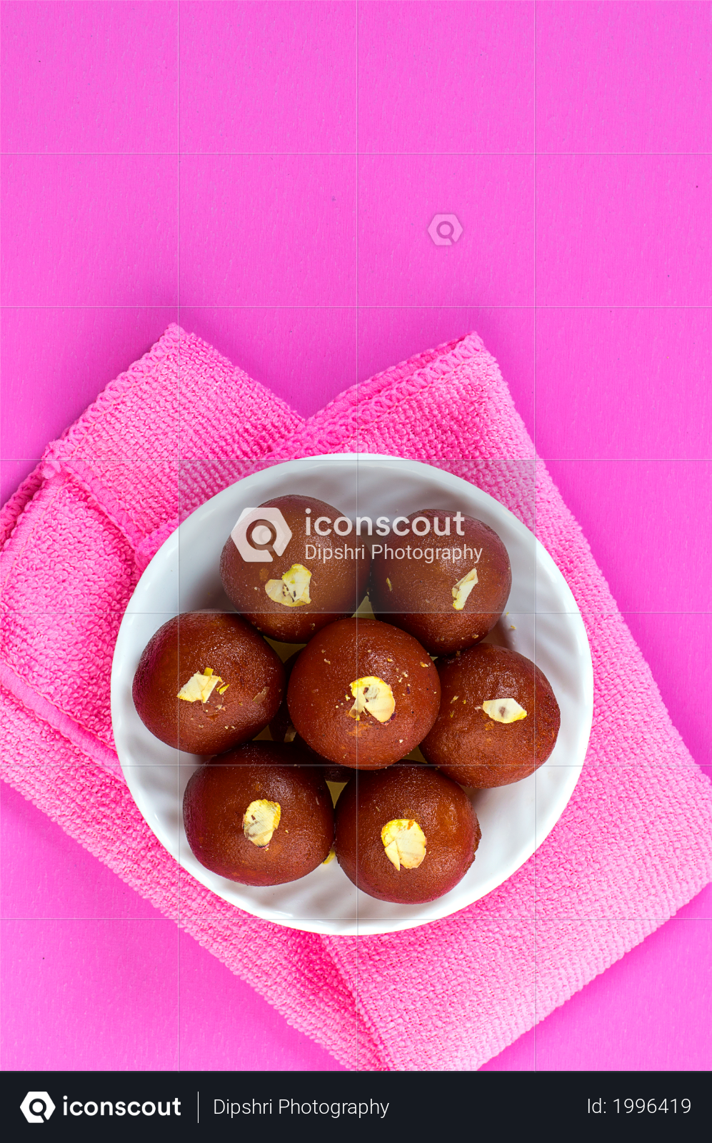 premium gulab jamun indian dessert in white bowl with napkin over pink background photo download in png jpg format iconscout