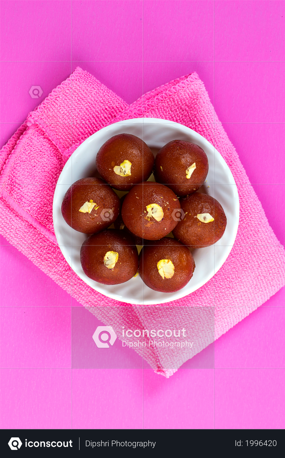 premium gulab jamun indian dessert in white bowl with napkin over pink background photo download in png jpg format iconscout