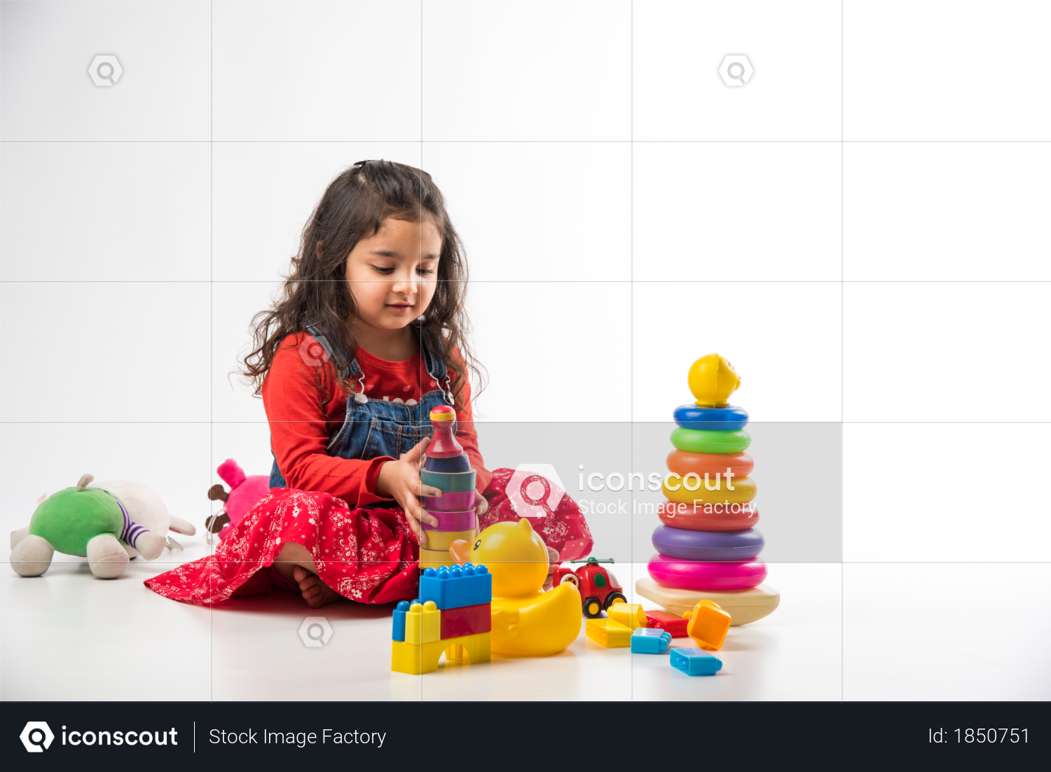 baby girl playing toys