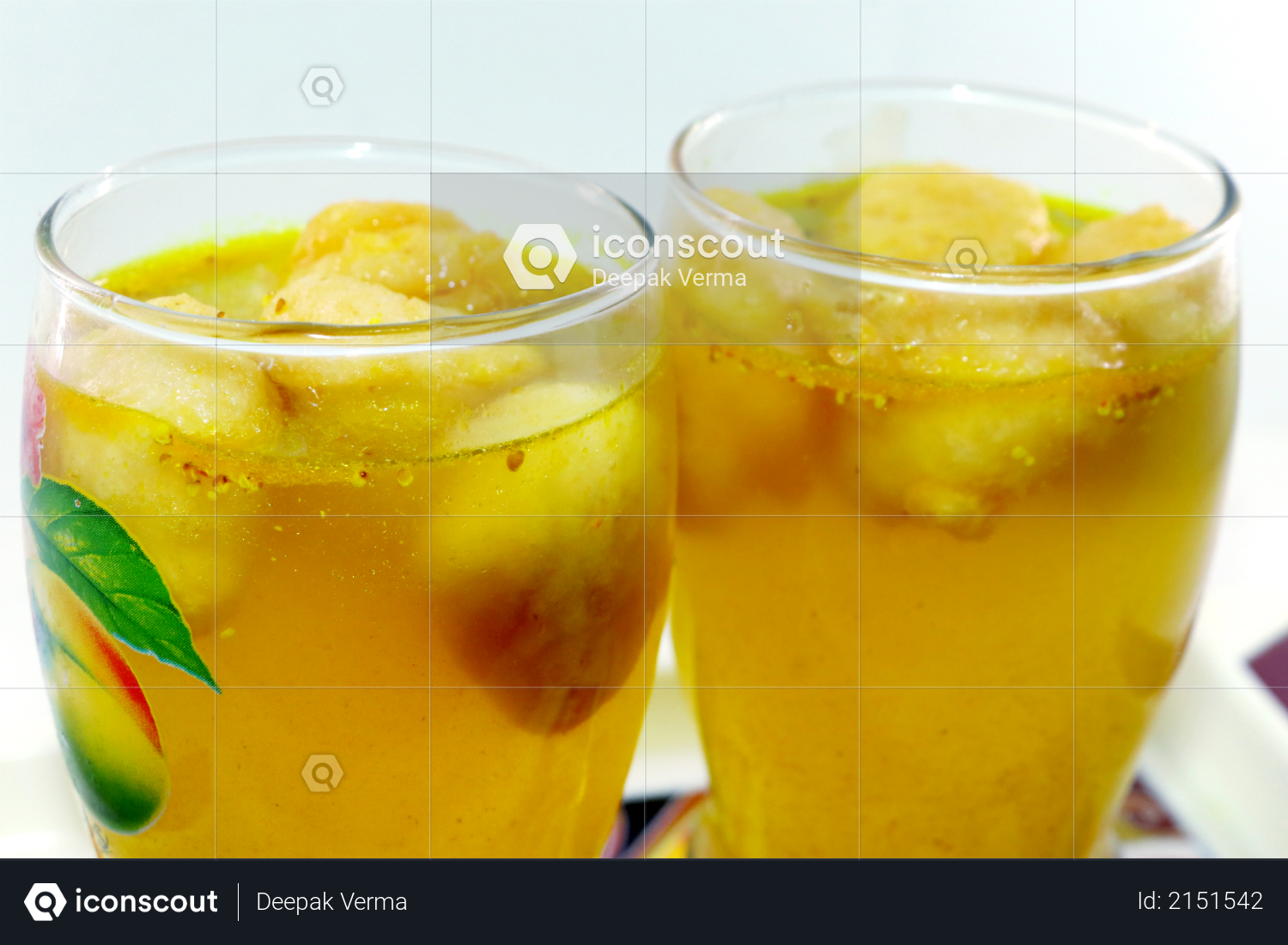 Kanji Wada or Kanji Vada in glass - Indian Snack Chaat Photo