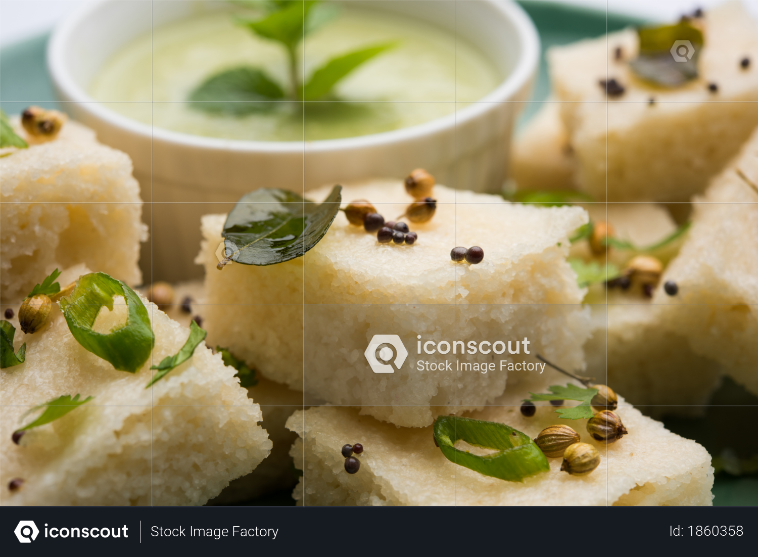 premium khaman dhokla in plate with chutney photo download in png jpg format iconscout