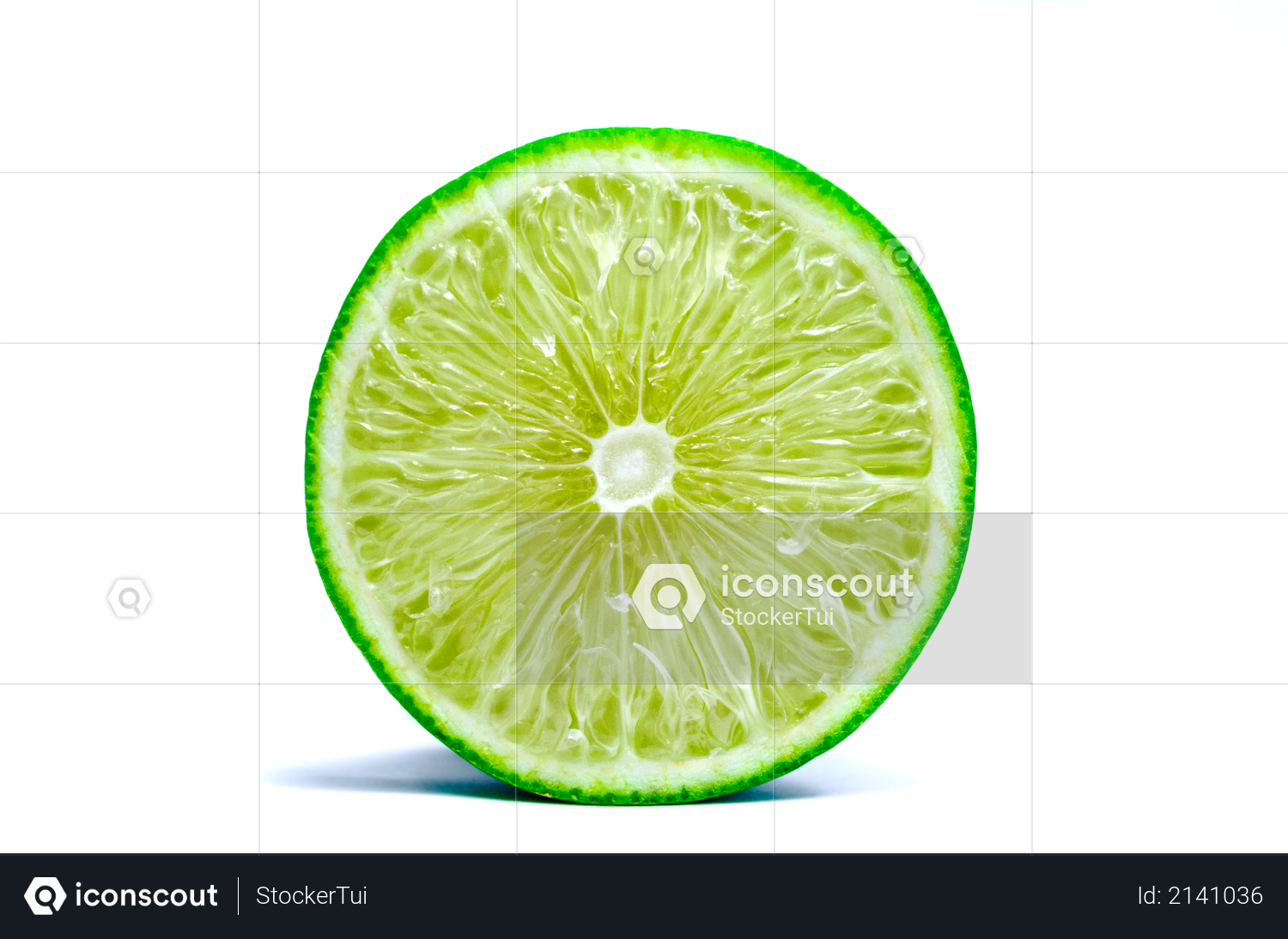 Lime lemon green with cut half isolated on white background Photo