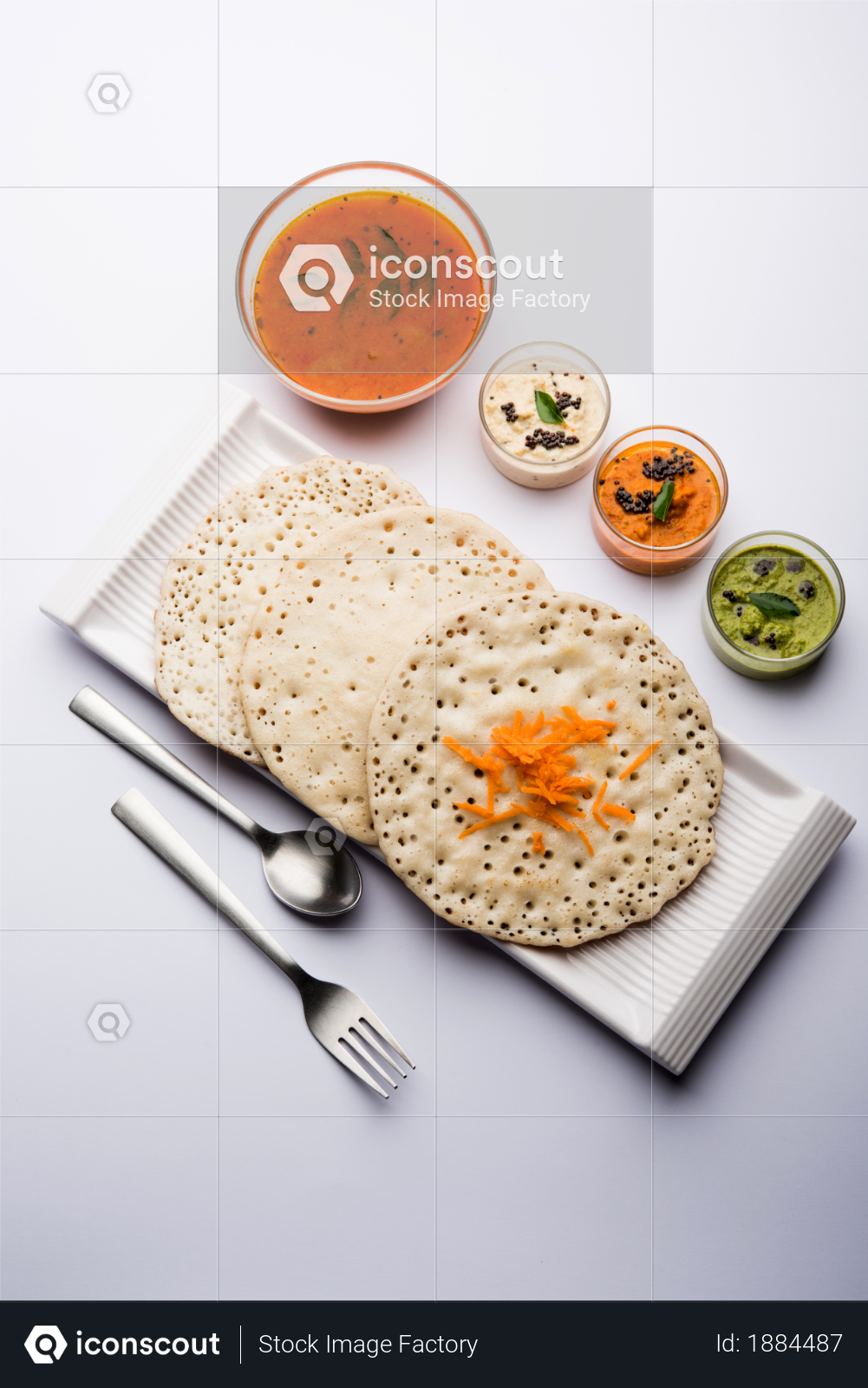 premium set dosa or oothappam style dosa is a popular south indian food served with sambar and chutney selective focus photo download in png jpg format iconscout