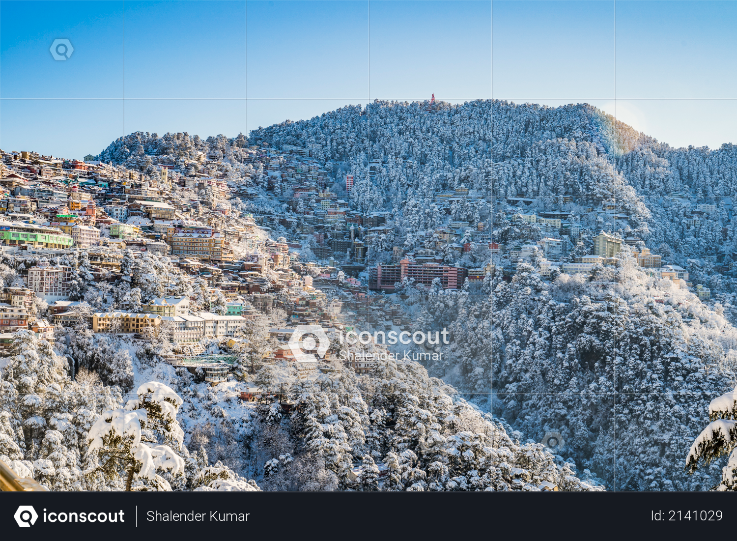 The Ridge road is a large open space, located in the heart of Shimla, the capital city of Himachal Pradesh, India Photo