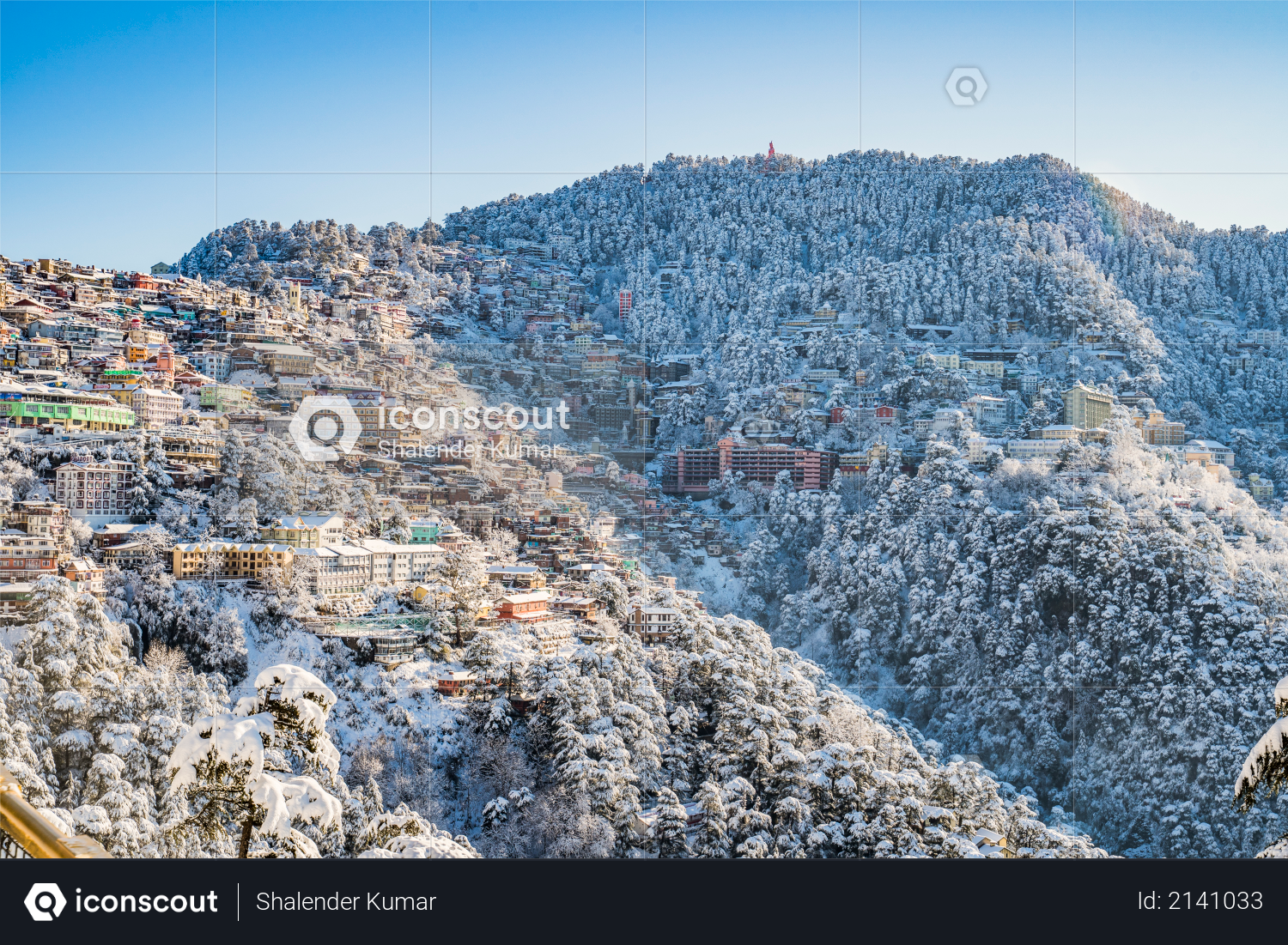 The Ridge road is a large open space, located in the heart of Shimla, the capital city of Himachal Pradesh, India Photo