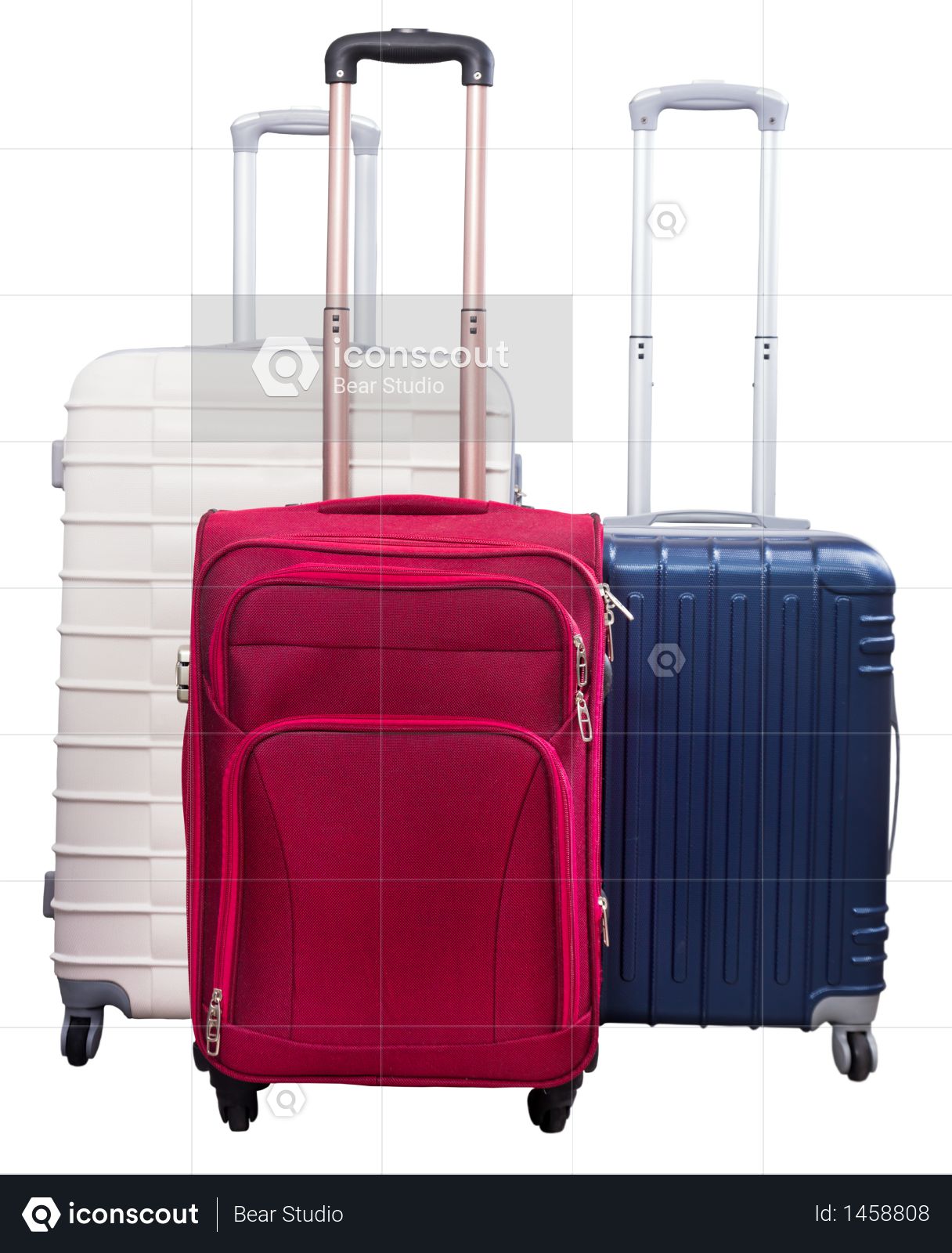 colorful suitcases with wheels