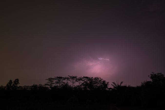 Premium View Of Lightning In The Sky With Dark Clouds At Night For Natural Wallpaper Or Background Photo Download In Png Jpg Format